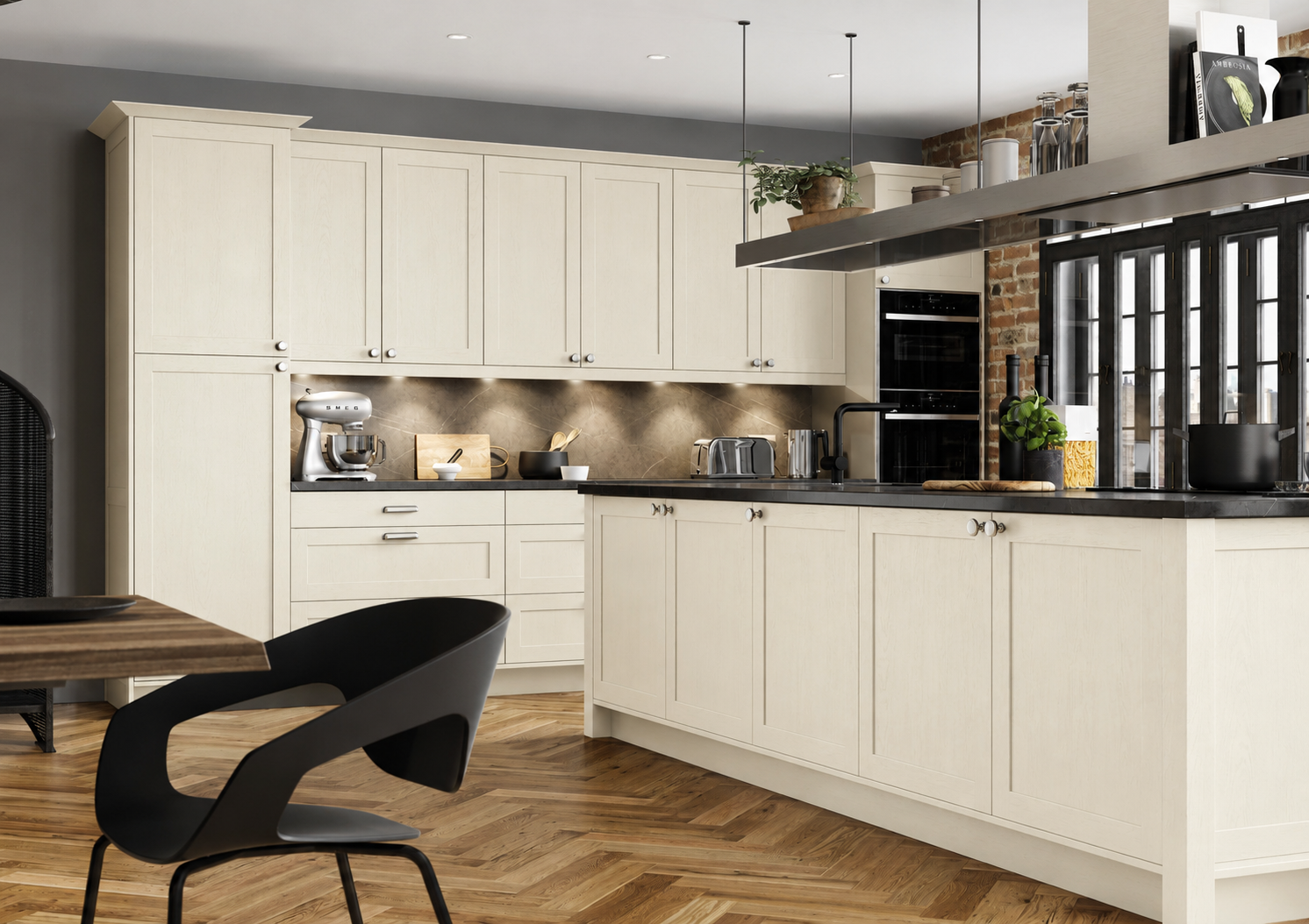 Abbotsbury kitchen in Porcelain